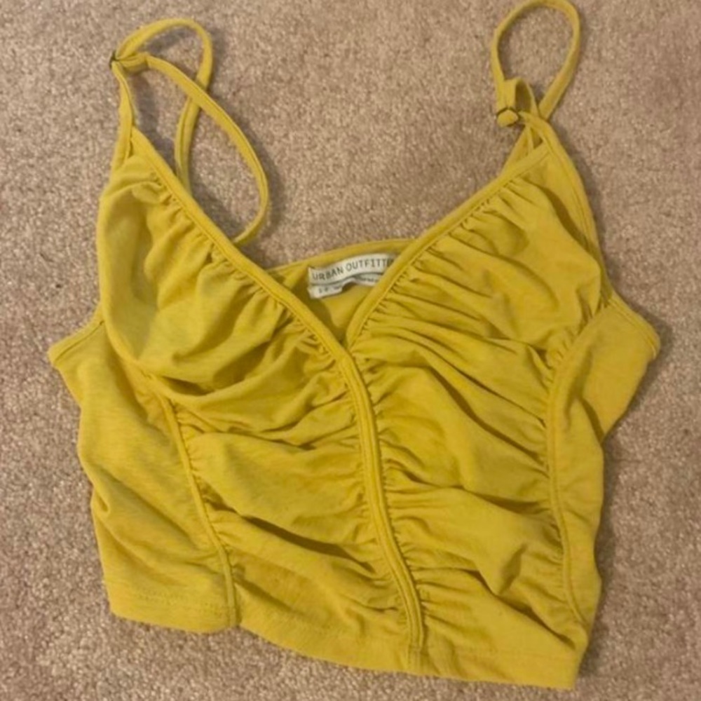 yellow crop top